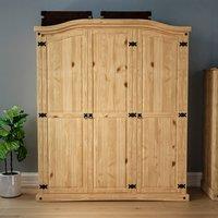 HD Designs Corona 3 Door Wardrobe Storage Bedroom Furniture 1780 x 1500 x 500 mm in Brown