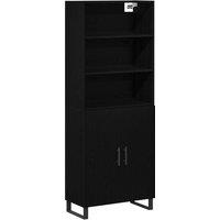 Berkfield Home Highboard Black Oak 69.5x34x180 cm Engineered Wood