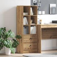 Berkfield Home Artisan Oak Shelving Unit Artisan Oak Engineered wood Medium in Brown