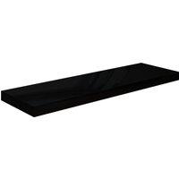 Berkfield Home Floating Wall Shelf High Gloss Black 80x23.5x3.8 cm MDF