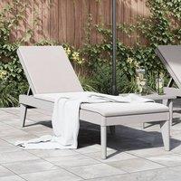 Berkfield Home Sun Lounger Grey 186x60x29 cm PP | Size: 186 x 60 x 29 cm