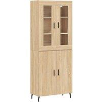 Berkfield Home Highboard Sonoma Oak 69.5x34x180 cm Engineered Wood in Light Tan