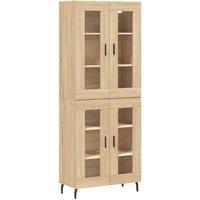 Berkfield Home Highboard Sonoma Oak 69.5x34x180 cm Engineered Wood in Light Tan