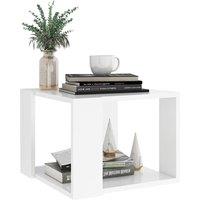 Berkfield Home Modern Coffee Table White 40x40x30 cm Engineered Wood | Size: 40 x 40 x 30 cm