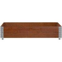 Berkfield Home Practical Garden Planter Brown 100x100 cm Solid Wood Pine