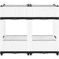 Berkfield Home Raised Bed 80x40x71 cm Polypropylene in White | Size: 80 x 40 x 71 cm
