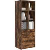 Berkfield Home Smoked Oak Shelving Unit Smoked Oak Engineered Wood Medium in Brown