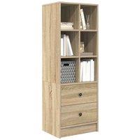 Berkfield Home Sonoma Oak Shelving Unit Sonoma Oak MDF Big Shelving Unit in Light Brown