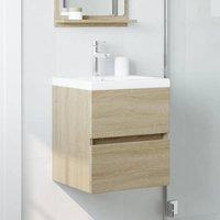 Berkfield Home Sink Cabinet Sonoma Oak 41x38.5x45 cm Engineered Wood in Light Tan
