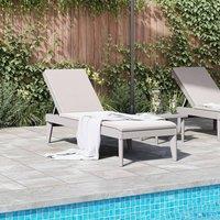 Berkfield Home Sun Lounger Grey 186x60x29 cm PP | Size: 186 x 60 x 29 cm