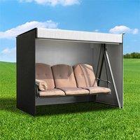 Nordara 2-3 Seater Swing Cover Waterproof Outdoor Garden Hammock Chair in Black