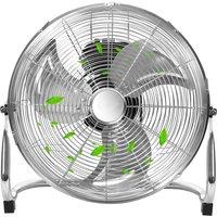 VOGREX 18 Heavy Duty Chrome Metal Floor Fan 3 Modes Adjustable in Silver