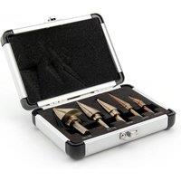 Havendro 5 Pieces Step Large Cone Drill Hole Cutter Bit Set in Gold