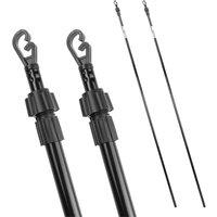 Havendro 2X 2.4M EXTENDABLE PROP POLE CLOTHES DRYER in Black