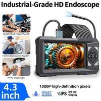 Nordara 4.3 inch HD1080P Industrial Endoscope Camera for Pipe Car Repair in Black