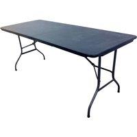 Nordara Heavy Duty 6FT Folding Trestle Table Catering Camping in Black