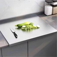 Havendro 50cmX50cm Stainless Steel Cutting Chopping Board Folded in Silver | Size: 50 cmX50 cm