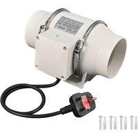 Havendro White Quiet Inline Extractor Fan Bathroom & Hydroponics