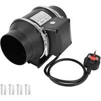 Havendro Black Quiet Inline Extractor Fan Bathroom & Hydroponics