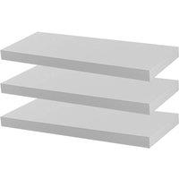 Havendro Floating Wall Shelf Wooden Shelves Wall Storage Pack of 3 in White