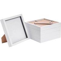 Havendro 5x 3D Box Photo Frames Standing Hanging Craft Picture Frame in White