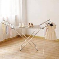 Nordara Electric Heated Clothes Airer Foldable Indoor Drying Rack in Silver