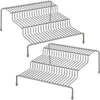 Havendro 2PCS 3 Tier Spice Rack Kitchen Shelf Cupboard Organiser in Silver