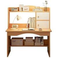 Havendro Computer Desk Bookshelf Storage Cabinet for Home Office in Natural