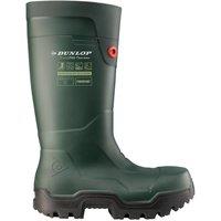 Dunlop FIELDPRO THERMO+ Safety Wellington Boots in Green | Size: 6.5