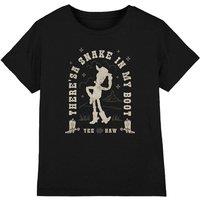 Disney Toy Story 5 Woody Snake In My Boot Kids T-Shirt, Black | Size: 12-13 Years