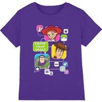 Disney Toy Story 5 Group Chat Goals Kids T-Shirt, Purple | Size: 5-6 Years
