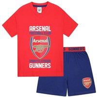 Arsenal FC Boy's Kids Short Pyjama Set in Light Red | Size: 8-9 Years