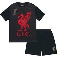 Liverpool FC Boy's Kids Short Pyjama Set in Jet Black | Size: 2-3 Years