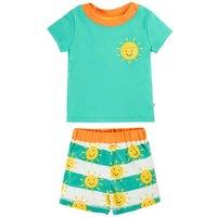 Frugi Boy's Easy On Outfit in Aqua | Size: 12-18 m