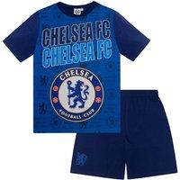 Chelsea FC Boy's Kids Short Pyjama Set in Blue | Size: 6-7 Years