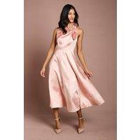 Coast Women's Petite Detail Pleat Midi Dress in Pink | Size: 10