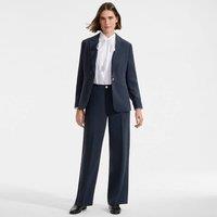 Lands' End Women's Crepe Blazer in Dark Navy | Size: 8