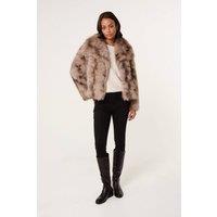 Blue Vanilla Women's Light Brown Faux Fur Coat | Size: Large