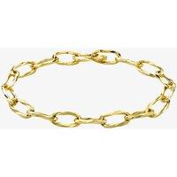 T.H.Baker Women's 9ct Yellow Gold 7.5 Inch Diamond Cut Oval Belcher Bracelet 1.29.0502 | Size: 7.5inch