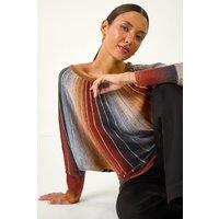 Roman Women's SpaceDye Sunray Knit Jumper in Light Grey | Size: Small