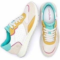 Moshulu Women's 'Teresa' Lace Up Mesh Panel Trainers in Off-White | Size: 6