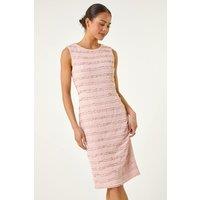 Roman Women's Petite Ruffled Stretch Dress in Light Pink | Size: 16