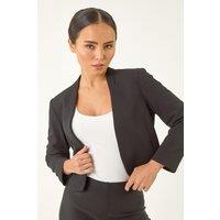 Roman Women's Petite Stretch Bolero Jacket in Black | Size: 18