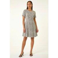 Roman Women's Petite Boucle Knit Dress in Stone | Size: 16
