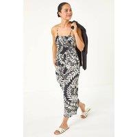 Roman Women's Petite Shirred Bodice Jumpsuit in Black | Size: 12
