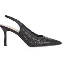 Dune London Women's 'Corfu' Leather Heeled Sandals in Black | Size: 7