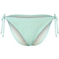 WOVCOR Women's Textured Tie Side Bikini Bottom with Adjustable Fit in Turquoise | Size: 10