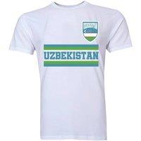 Cook Islands Men's Mens Uzbekistan Core Football Country T-Shirt White | Size: Medium