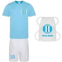 Manchester City FC Men's Mens City of Manchester Training Kit Package in Light Blue | Size: 2XL