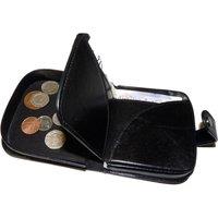 Mala leather Men's Large Leather Coin Tray & Note Wallet in Black